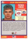 1991-92 Score American #390 Patrick Lebeau RC