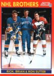 1991-92 Score Canadian Bilingual #268 The Sutter Brothers/Rich Sutter/Brian Sutter/Ron Sutter