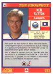1991-92 Score Canadian Bilingual #283 Ken Sutton RC
