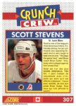 1991-92 Score Canadian Bilingual #307 Scott Stevens Crunch