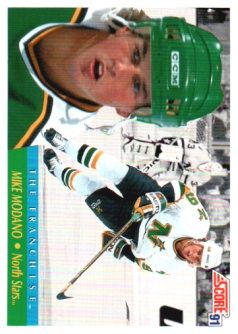 1991-92 Score Canadian Bilingual #313 Mike Modano FRAN