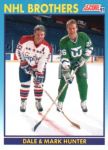 1991-92 Score Canadian Bilingual #336 The Hunter Brothers/Dale Hunter/Mark Hunter