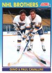 1991-92 Score Canadian Bilingual #338 The Cavallini Brothers/Gino Cavallini/Paul Cavallini