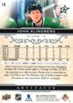 2021-22 Artifacts #16 John Klingberg Upper Deck