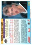 1991-92 Score Canadian Bilingual #490 Tomas Sandstrom