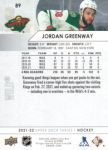 2021-22 Upper Deck #89 Jordan Greenway