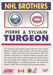 1991-92 Score Canadian English #267 The Turgeon Brothers/Pierre Turgeon/Sylvain Turgeon