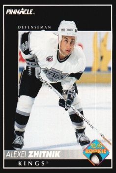 1992-93 Pinnacle #392 Alexei Zhitnik UER/(Drafted in fourth round, not/third as bio indicates) Score
