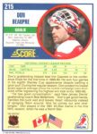 1990-91 Score #215 Don Beaupre