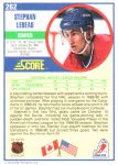 1990-91 Score #262 Stephan Lebeau RC