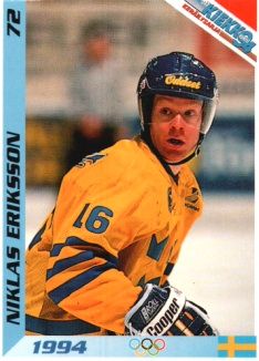 1994 Finnish Jaa Kiekko #72 Nillas Eriksson