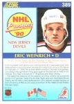 1990-91 Score #389 Eric Weinrich RC