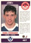 1992-93 Score Canadian #487 Yanic Perreault TP RC