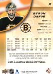 2023-24 Upper Deck Bruins Centennial #12 Byron Dafoe