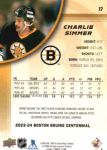 2023-24 Upper Deck Bruins Centennial #17 Charlie Simmer