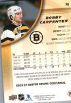 2023-24 Upper Deck Bruins Centennial #70 Bobby Carpenter