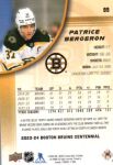 2023-24 Upper Deck Bruins Centennial #89 Patrice Bergeron
