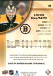 2023-24 Upper Deck Bruins Centennial #96 Linus Ullmark