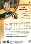 2023-24 Upper Deck Bruins Centennial Yellow #5 Tim Thomas