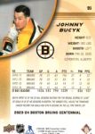 2023-24 Upper Deck Bruins Centennial Yellow #91 Johnny Bucyk