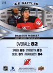 2023-24 Upper Deck MVP Ice Battles #218 Dawson Mercer SP