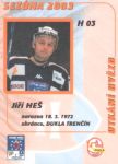 2003-04 OFS Utkání hvězd #H03 Jiří Heš