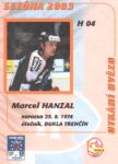 2003-04 OFS Utkání hvězd #H04 Marcel Hanzal