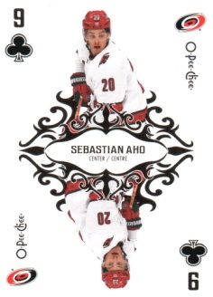 2023-24 O-Pee-Chee Playing Cards #9CLUBS Sebastian Aho