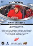 2023-24 Upper Deck MVP #247 Simon Edvinsson SP RC