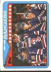 1990-91 Topps #101 Rangers Team/James Patrick