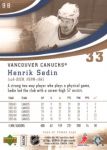 2006-07 Upper Deck Power Play #98 Henrik Sedin