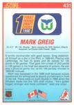 1990-91 Score #431 Mark Greig RC