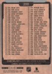 2021-22 O-Pee-Chee #200 Checklist Upper Deck