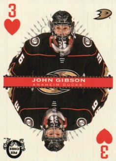 2021-22 O-Pee-Chee Playing Cards #3HEARTS John Gibson Upper Deck