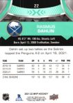 2021-22 Upper Deck MVP #22 Rasmus Dahlin
