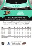 2021-22 Upper Deck MVP #40 John Gibson