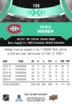 2021-22 Upper Deck MVP #106 Shea Weber