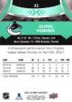 2021-22 Upper Deck MVP #43 Quinn Hughes