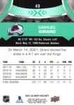 2021-22 Upper Deck MVP #49 Samuel Girard