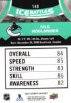 2021-22 Upper Deck MVP Ice Battles #IB148 Nils Hoglander