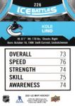 2021-22 Upper Deck MVP Ice Battles #IB226 Kole Lind SP