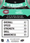 2021-22 Upper Deck MVP Ice Battles #IB73 Tyler Toffoli