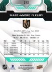 2020-21 Upper Deck MVP #212 Marc-Andre Fleury SP