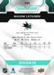 2020-21 Upper Deck MVP #245 Maxim Letunov SP RC
