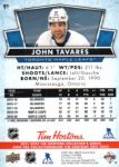 2021-22 Upper Deck Tim Hortons #91 John Tavares