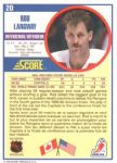 1990-91 Score Canadian #20 Rod Langway