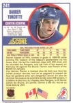 1990-91 Score Canadian #241 Darren Turcotte RC