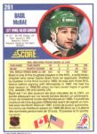 1990-91 Score Canadian #261 Basil McRae