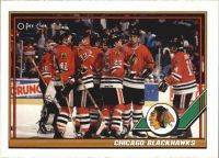1991-92 O-Pee-Chee #430 Blackhawks Team