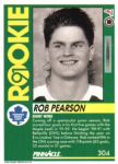 1991-92 Pinnacle #304 Rob Pearson RC